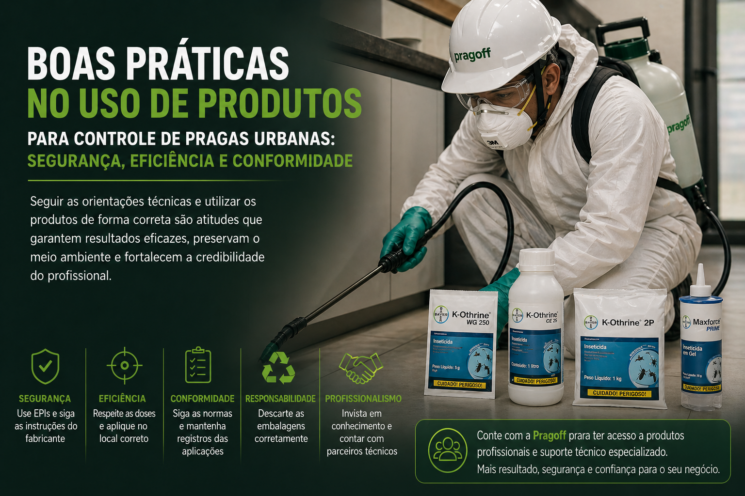 Boas praticas no uso de produtos para controle de pragas urbanas